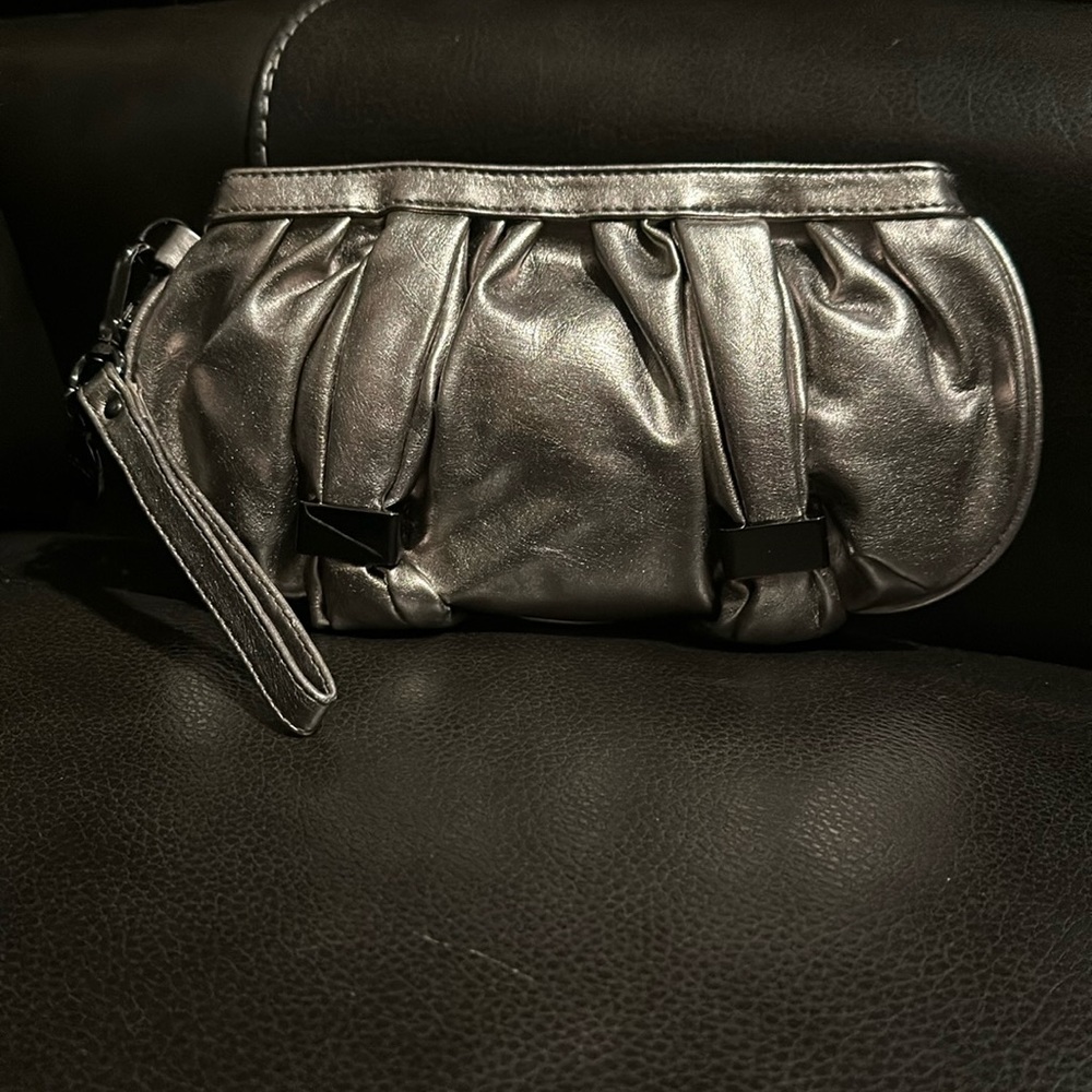 Botkier Metallic Silver Wristlet